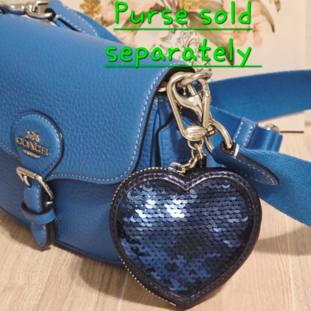 Coach Amelia 6.5" Small Saddle Bag Bright Blue CP001 Leather Limited Edition 💙 - Picture 15 of 16